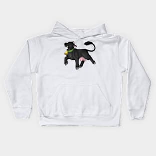 Happy Moo: Black Kids Hoodie